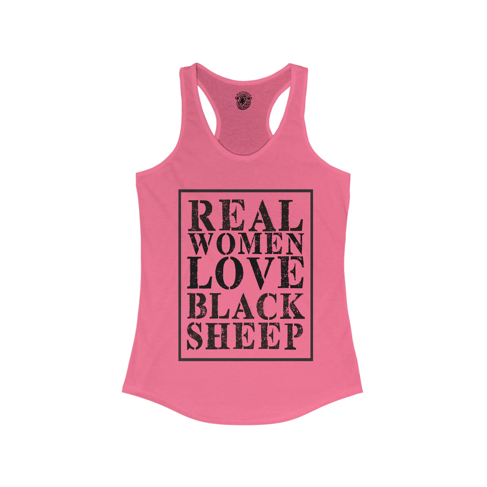 Real Woman Love Black Sheep - Racerback Tank - Black Sheep Apparel