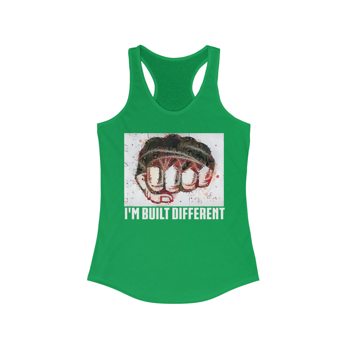 I'm Built Different - Racerback Tank - Black Sheep Apparel