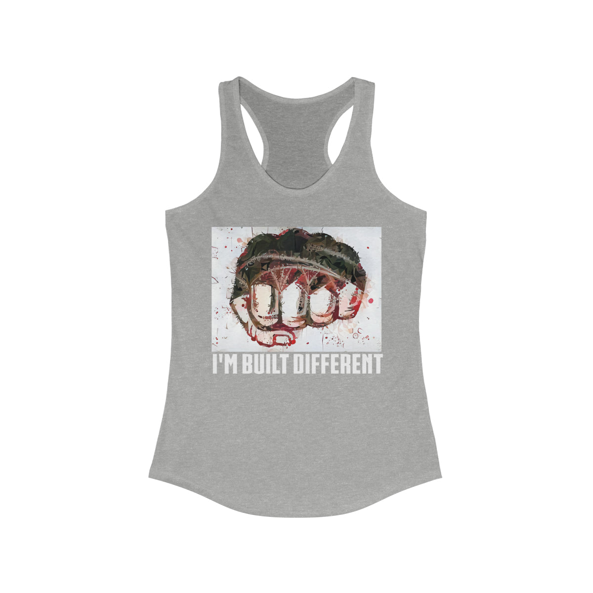 I'm Built Different - Racerback Tank - Black Sheep Apparel