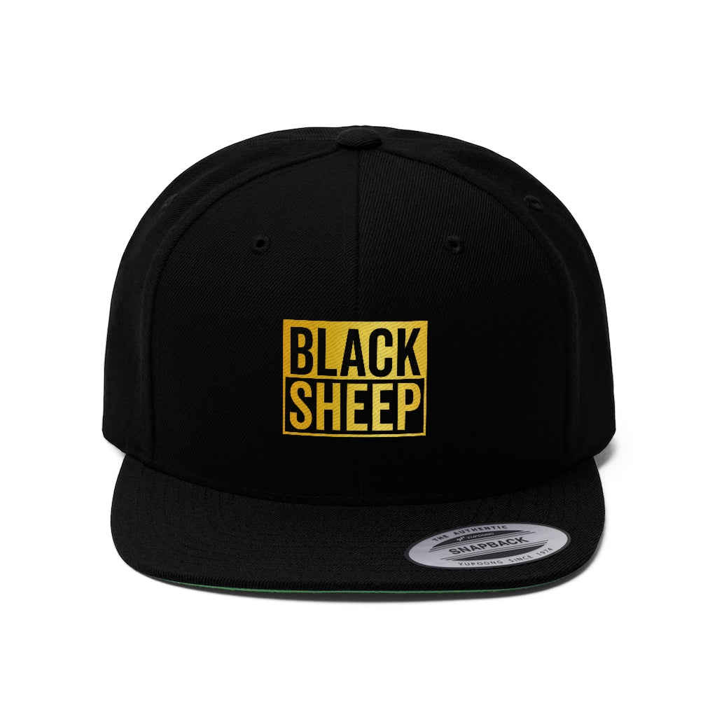 Golden Black Sheep - Flat Bill Hat - Black Sheep Apparel