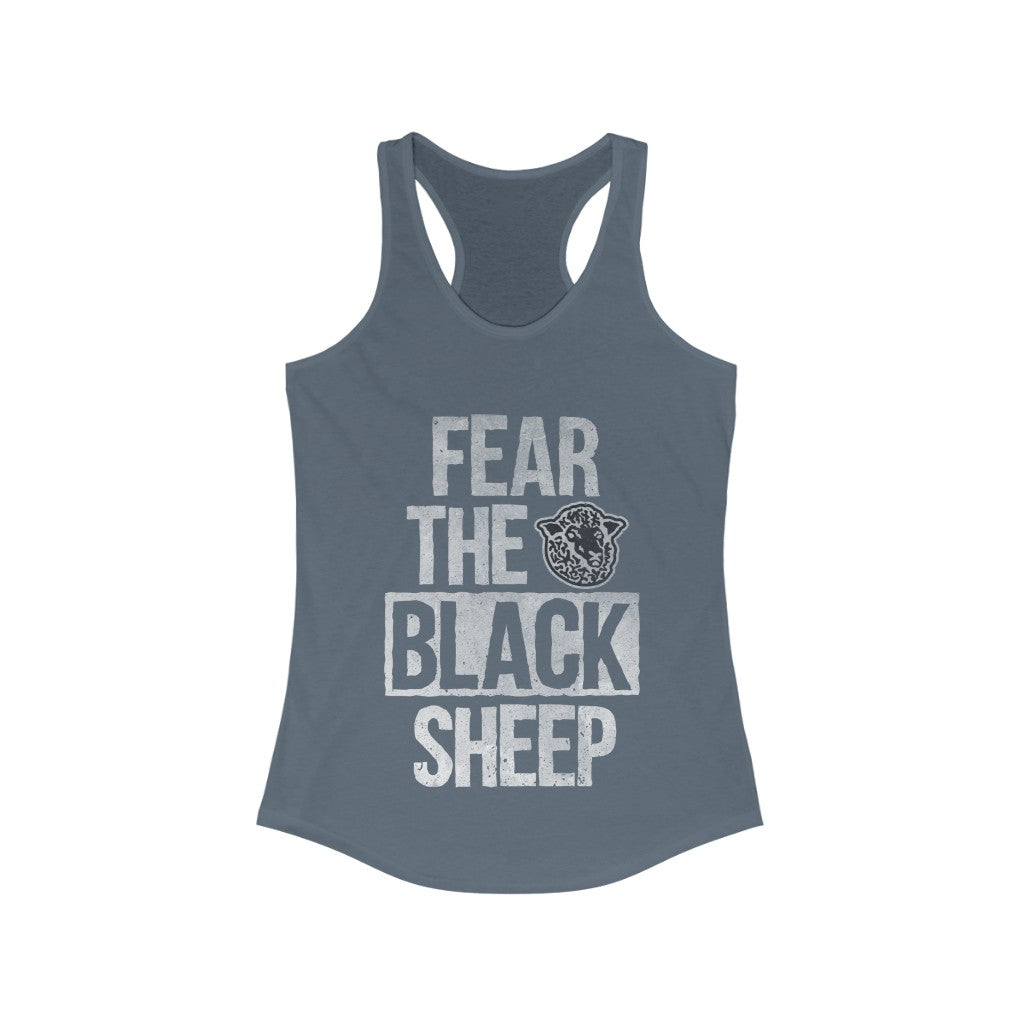 Fear The Black Sheep - Women's Racerback Tank - Black Sheep Apparel