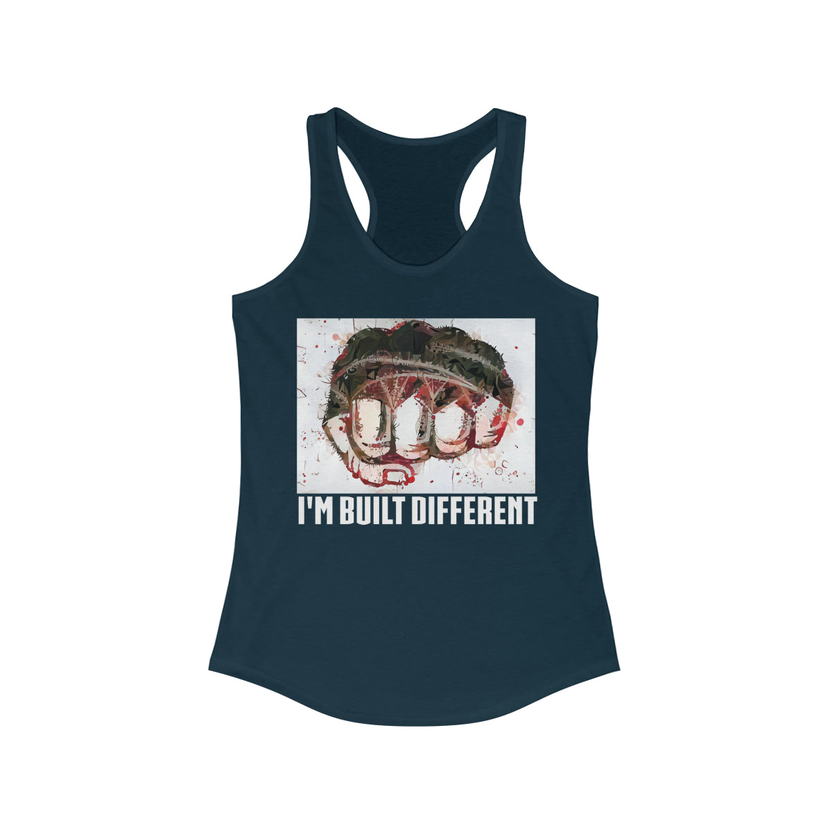 I'm Built Different - Racerback Tank - Black Sheep Apparel