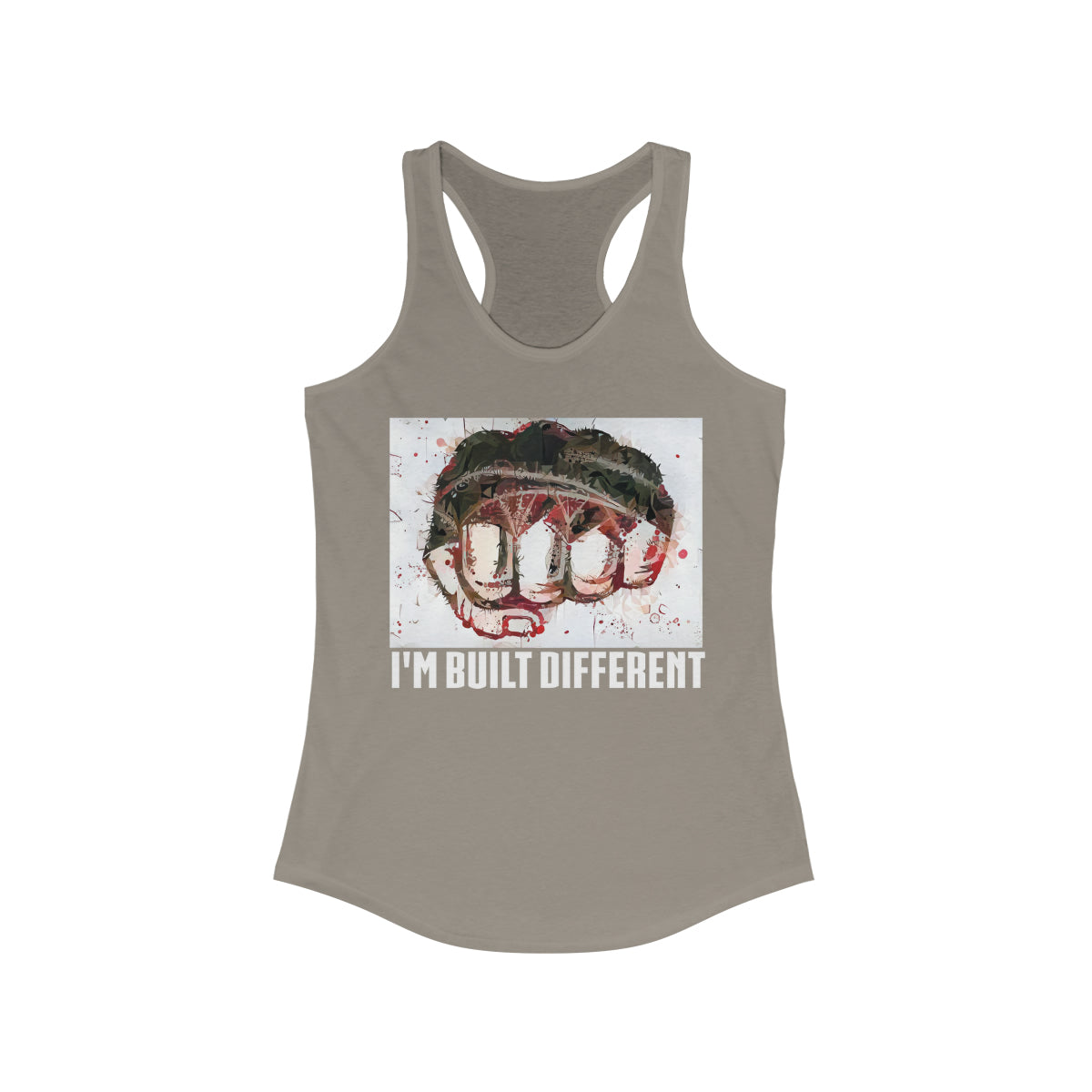 I'm Built Different - Racerback Tank - Black Sheep Apparel