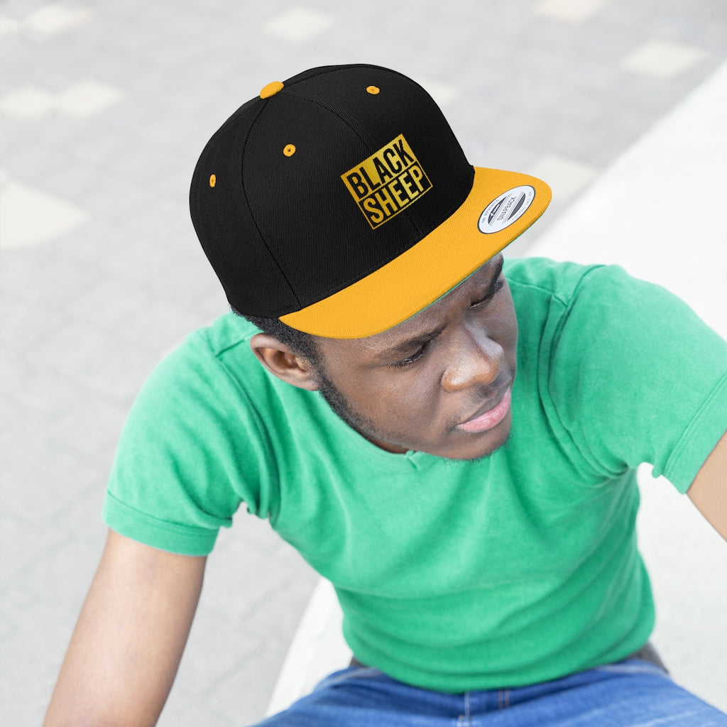 Golden Black Sheep - Flat Bill Hat - Black Sheep Apparel