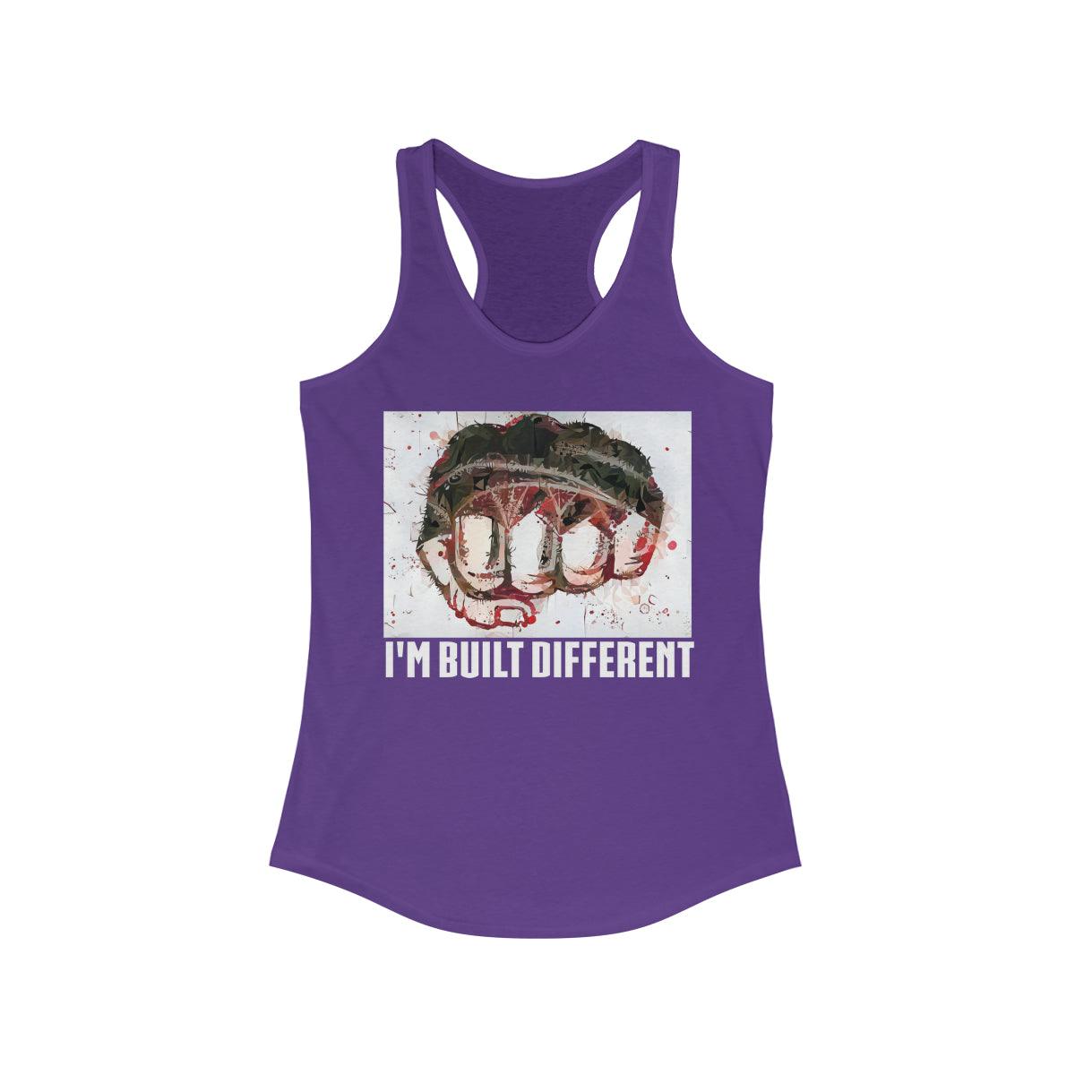 I'm Built Different - Racerback Tank - Black Sheep Apparel