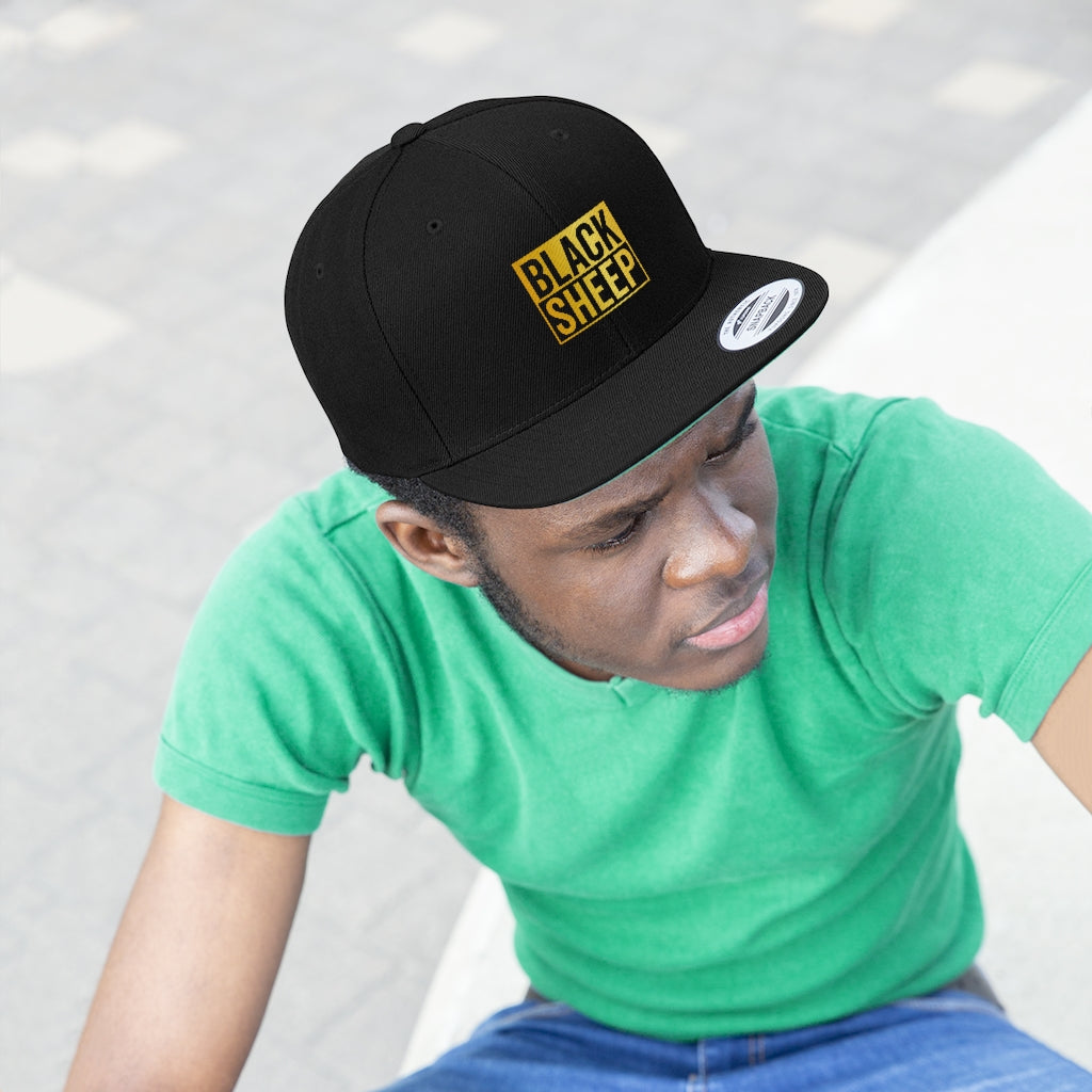 Golden Black Sheep - Flat Bill Hat - Black Sheep Apparel