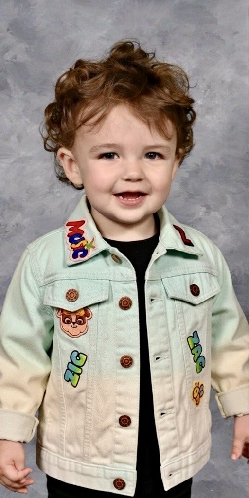 Zig Zag Denim Jackets For Kids